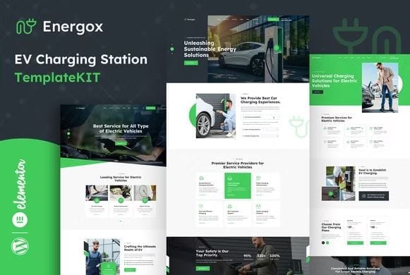 Energox - EV Charging Station Elementor Template Kit 1 Energox - EV Charging Station Elementor Template Kit
