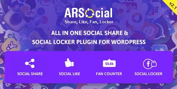 ARSocial - Social Share Buttons & Social Locker Plugin 1 ARSocial - Social Share Buttons & Social Locker Plugin
