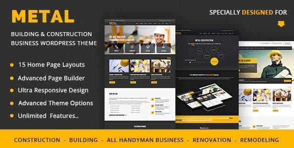 Metal - Building & Construction Business WordPress Theme 1 Metal - Building & Construction Business WordPress Theme