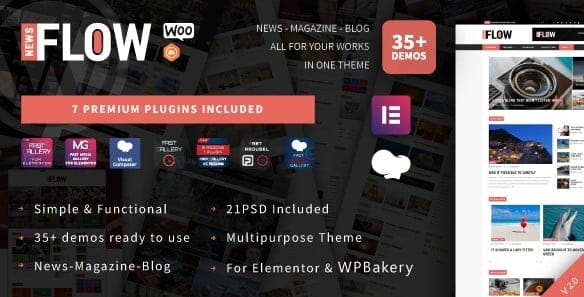 Flow News - Magazine and Blog WordPress Theme 1 Flow News - Magazine and Blog WordPress Theme
