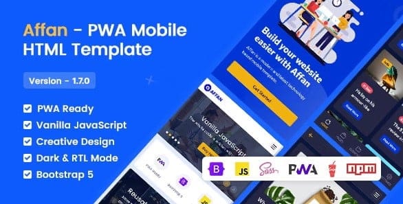 Affan - PWA Mobile HTML Template 1 Affan - PWA Mobile HTML Template