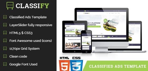 Classify - Classified Ads HTML Template 1 Classify - Classified Ads HTML Template