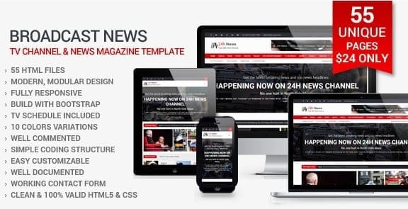 24h News I Magazine HTML Template 1 24h News I Magazine HTML Template