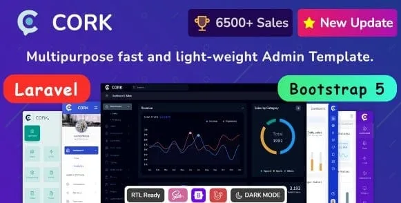 Cork - Bootstrap 5 Admin & Laravel Dashboard Template 1 Cork - Bootstrap 5 Admin & Laravel Dashboard Template