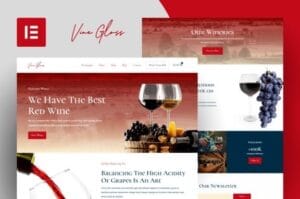 Vine Gloss - Wine Shop & Vineyard Elementor Pro Template Kit