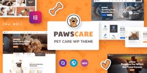 PawsCare - Pet Care & Veterinary WordPress Theme