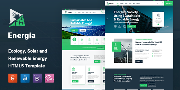 Energia - Renewable Energy HTML5 Template 1 Energia - Renewable Energy HTML5 Template