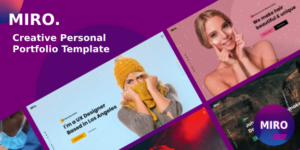 Miro - Creative Personal Portfolio Template