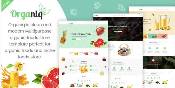 Organiq - Organic Food Store & eCommerce HTML Template 1 Organiq - Organic Food Store & eCommerce HTML Template