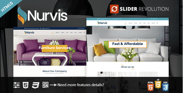 Nurvis - Furnitue Homestyle Bootstrap 4 Responsive HTML5 Template 1 Nurvis - Furnitue Homestyle Bootstrap 4 Responsive HTML5 Template