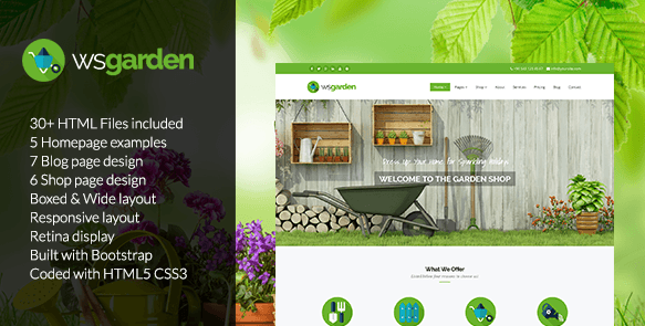 WS Garden - Responsive Gardening HTML Template 1 WS Garden - Responsive Gardening HTML Template