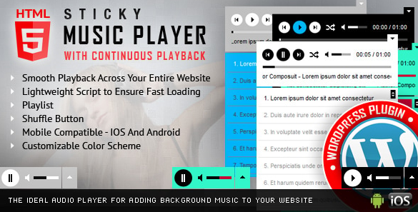 Sticky HTML5 Music Player WordPress Plugin 1 Sticky HTML5 Music Player WordPress Plugin