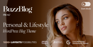 Buzz - Personal & Lifestyle WordPress Blog Theme with Dark Mode