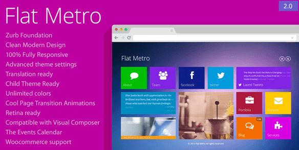 Flat Metro - Responsive WordPress Theme 1 Flat Metro - Responsive WordPress Theme