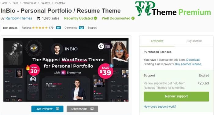 Personal Portfolio WordPress Theme | Inbio 2 Personal Portfolio WordPress Theme | Inbio - Image 2